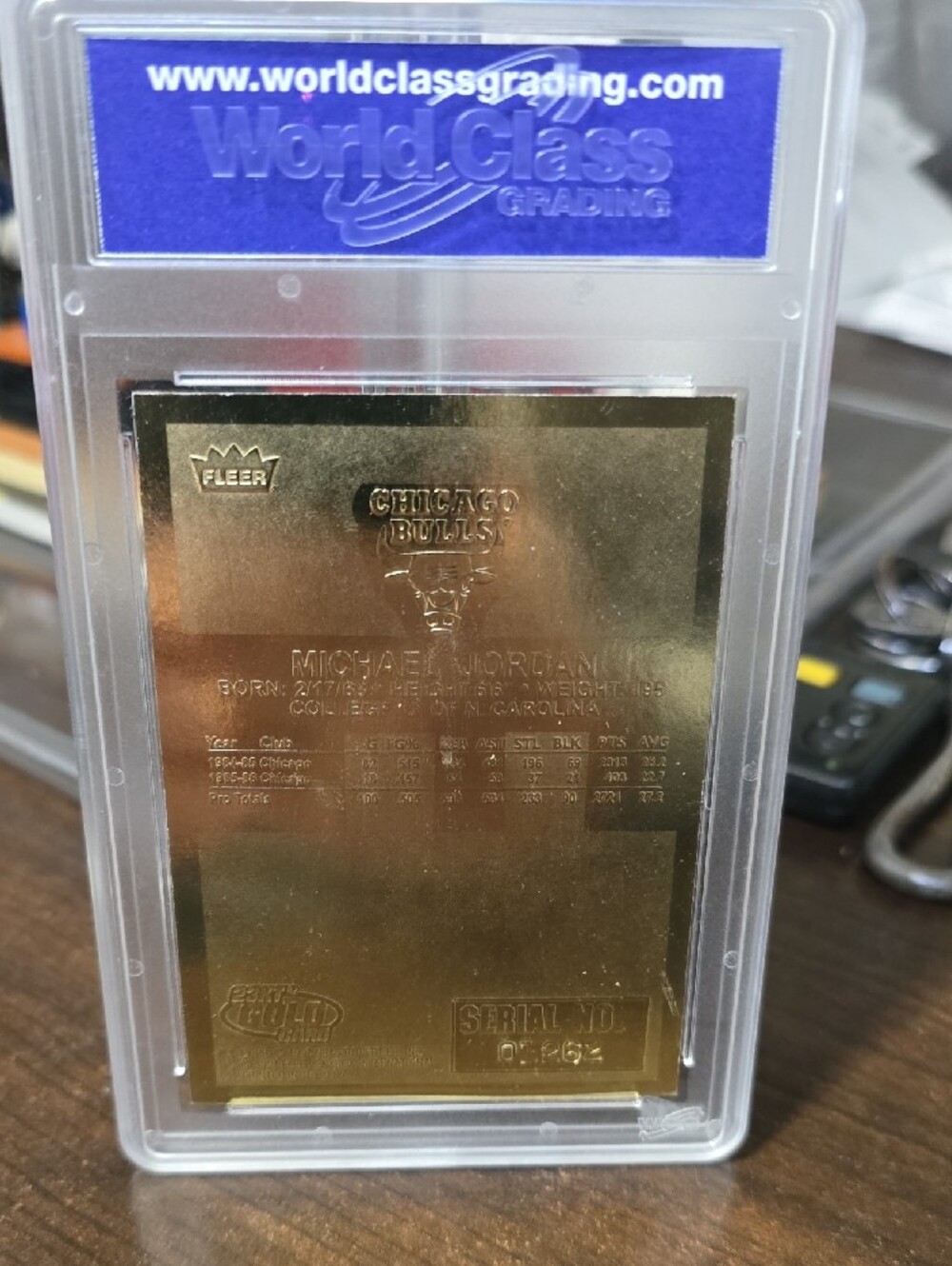 1998 Fleer Michael Jordan 23KT Gold Rookie Signature Card - Picture 3 of 4